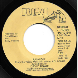 David Bowie Fashion USED VINYL 7INCH SINGLE PROMO STEREO MONO