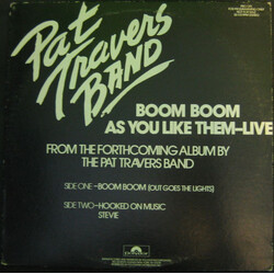 Pat Travers Band Boom Boom As You Like Them-Live USED VINYL 12INCH PROMO