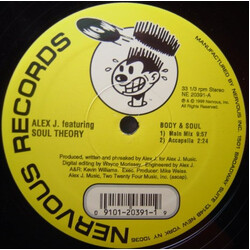 Alex J / Soul Theory Body & Soul USED VINYL 12INCH 33 S RPM