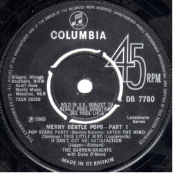The Barron Knights / Duke D'Mond Merry Gentle Pops USED VINYL 7INCH 45 RPM SINGLE