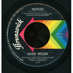Jackie Wilson Helpless / Do It The Right Way USED VINYL 7INCH 45 RPM SINGLE