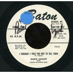 Marie Knight / Teacho Wiltshire Orchestra I Thought I Told You Not To Tell Them / September Song USED VINYL 7INCH 45 RPM PROMO