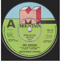 Ginger Baker & Friends Don Dorango / Candlestick Taker USED VINYL 7INCH 45 RPM SINGLE PROMO