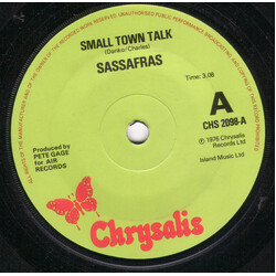 Sassafras Small Town Talk USED VINYL 7INCH 45 RPM SINGLE