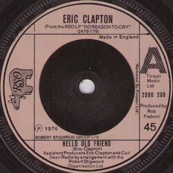 Eric Clapton Hello Old Friend VINYL 7" USED