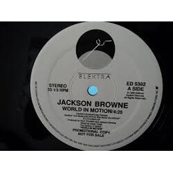 Jackson Browne World In Motion USED VINYL 12INCH PROMO SINGLE 33 S RPM