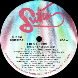 Fresh Force She's A Skeezer / All Hail The Drum VINYL 12" USED