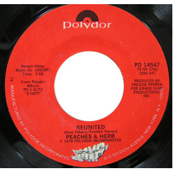 Peaches & Herb Reunited USED VINYL 7INCH 45 RPM SINGLE STYRENE STEREO