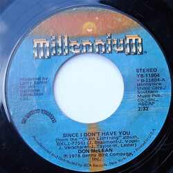Don McLean Since I Don't Have You USED VINYL 7INCH 45 RPM SINGLE STYRENE
