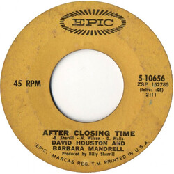 David Houston / Barbara Mandrell After Closing Time / My Song Of Love USED VINYL 7INCH 45 RPM SINGLE
