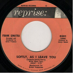 Frank Sinatra Softly, As I Leave You / Then Suddenly Love USED VINYL 7INCH 45 RPM SINGLE STYRENE