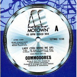 Commodores Lady (You Bring Me Up) VINYL 12" USED