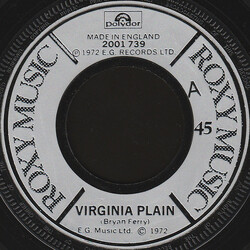 Roxy Music Virginia Plain USED VINYL 7INCH 45 RPM SINGLE REISSUE