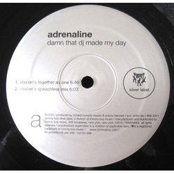 Adrenaline Damn That DJ Made My Day Vinyl 12" USED