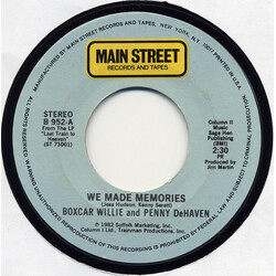 Boxcar Willie / Penny DeHaven We Made Memories / To My Baby I'm A Big Star All The Time USED VINYL 7INCH 45 RPM