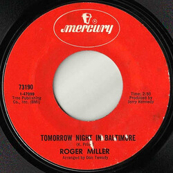 Roger Miller Tomorrow Night In Baltimore / A Million Years Or So USED VINYL 7INCH SINGLE