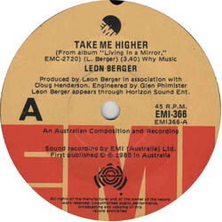 Leon Berger Take Me Higher USED VINYL 7INCH 45 RPM SINGLE