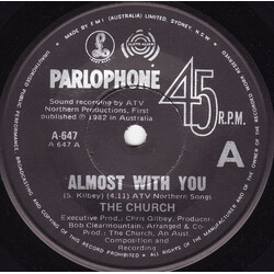 The Church Almost With You USED VINYL 7INCH 45 RPM SINGLE