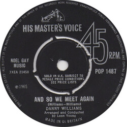 Danny Williams And So We Meet Again USED VINYL 7INCH 45 RPM SINGLE