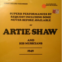 Artie Shaw And His Orchestra Superb Performances By Request Including Some Never Before Available Vinyl LP USED