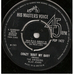 The Swinging Blue Jeans Crazy 'Bout My Baby USED VINYL 7INCH 45 RPM SINGLE