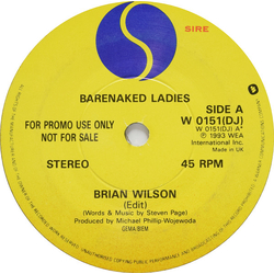Barenaked Ladies Brian Wilson USED VINYL 7INCH PROMO
