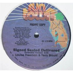 Louise Freeman (3) / Terry Blount Signed Sealed Delivered USED VINYL 12INCH 33 S RPM PROMO