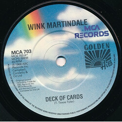 Wink Martindale / Lee Marvin Deck Of Cards / Wand'rin Star USED VINYL 7INCH 45 RPM SINGLE