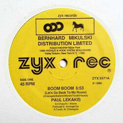 Paul Lekakis Boom Boom (Let's Go Back To My Room) Vinyl 12" USED