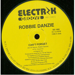 Robbie Danzie Can't Forget / Don't Let Go USED VINYL 12INCH PROMO
