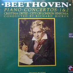 Ludwig van Beethoven / Cristina Ortiz / City Of London Sinfonia / Richard Hickox Piano Concertos Nr 1 & 2 Vinyl LP USED
