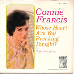 Connie Francis Whose Heart Are You Breaking Tonight? / Come On Jerry USED VINYL 7INCH 45 RPM SINGLE