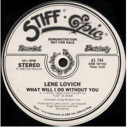 Lene Lovich What Will I Do Without You USED VINYL 12INCH 33 S RPM PROMO
