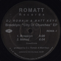 DJ Romain & Matt Keys Brooklyn: "City Of Churchez" EP USED VINYL 12INCH 33 S RPM EP