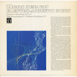 Iannis Xenakis Electro-Acoustic Music Vinyl LP USED