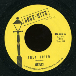 The Velvets (3) They Tried / She's Gotta Grin USED VINYL 7INCH 45 RPM SINGLE REISSUE