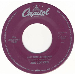 Joe Cocker The Simple Things USED VINYL 7INCH SINGLE JUKEBOX