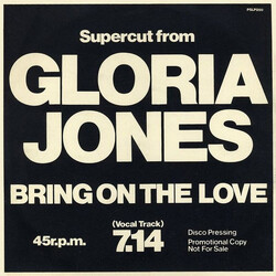 Gloria Jones / Gonzalez Bring On The Love / Carnival USED VINYL 12INCH 45 RPM PROMO
