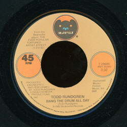 Todd Rundgren Bang The Drum All Day USED VINYL 7INCH 45 RPM SINGLE