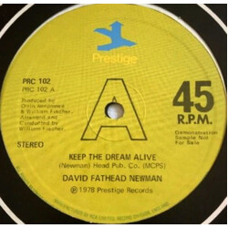 David "Fathead" Newman Keep The Dream Alive / Clouds USED VINYL 12INCH 45 RPM PROMO