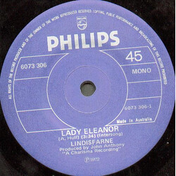 Lindisfarne Lady Eleanor USED VINYL 7INCH 45 RPM SINGLE MONO