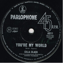 Cilla Black You're My World USED VINYL 7INCH 45 RPM