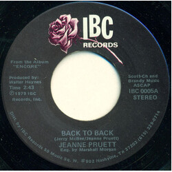 Jeanne Pruett Back To Back / Wild Side Of Life USED VINYL 7INCH SINGLE