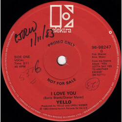 Yello I Love You USED VINYL 7INCH PROMO 45 RPM