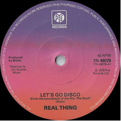 The Real Thing Let's Go Disco Vinyl 7" USED
