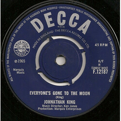 Jonathan King Everyone's Gone To The Moon USED VINYL 7INCH 45 RPM SINGLE