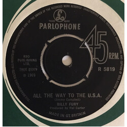 Billy Fury All The Way To The U.S.A. USED VINYL 7INCH 45 RPM SINGLE