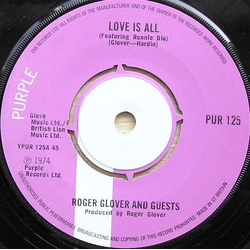 Roger Glover And Guests Love Is All Vinyl 7" USED