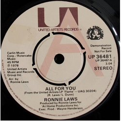 Ronnie Laws All For You Vinyl 7" USED