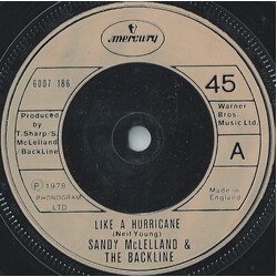 Sandy McLelland And The Backline Like A Hurricane Vinyl 7" USED